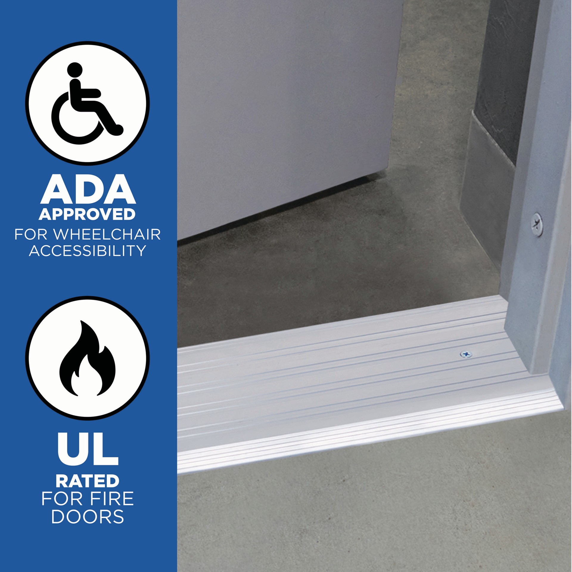 slide 3 of 6, M-D 36-in x 6-in Aluminum Door threshold (Install with Screws), 1 ct