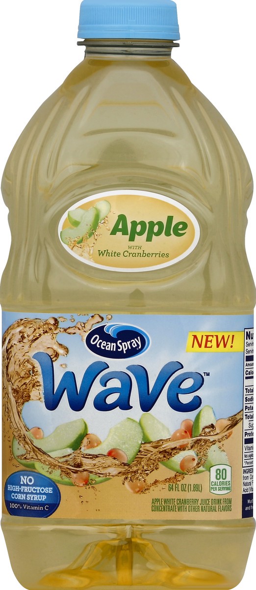 slide 4 of 4, Ocean Spray Wave Apple Juice Bottle, 64 fl oz