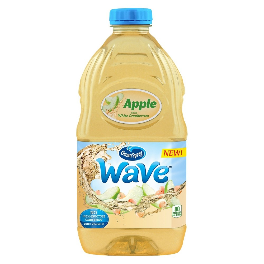 slide 1 of 4, Ocean Spray Wave Apple Juice Bottle, 64 fl oz