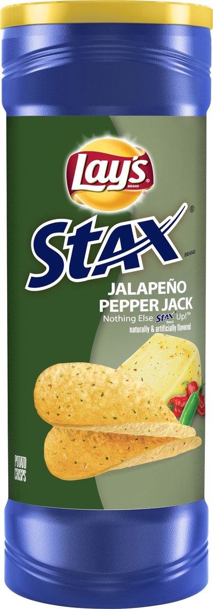 slide 4 of 8, Lay's Stax Jalapeno Pepper Jack Potato Crisps 5.5 oz, 5.5 oz