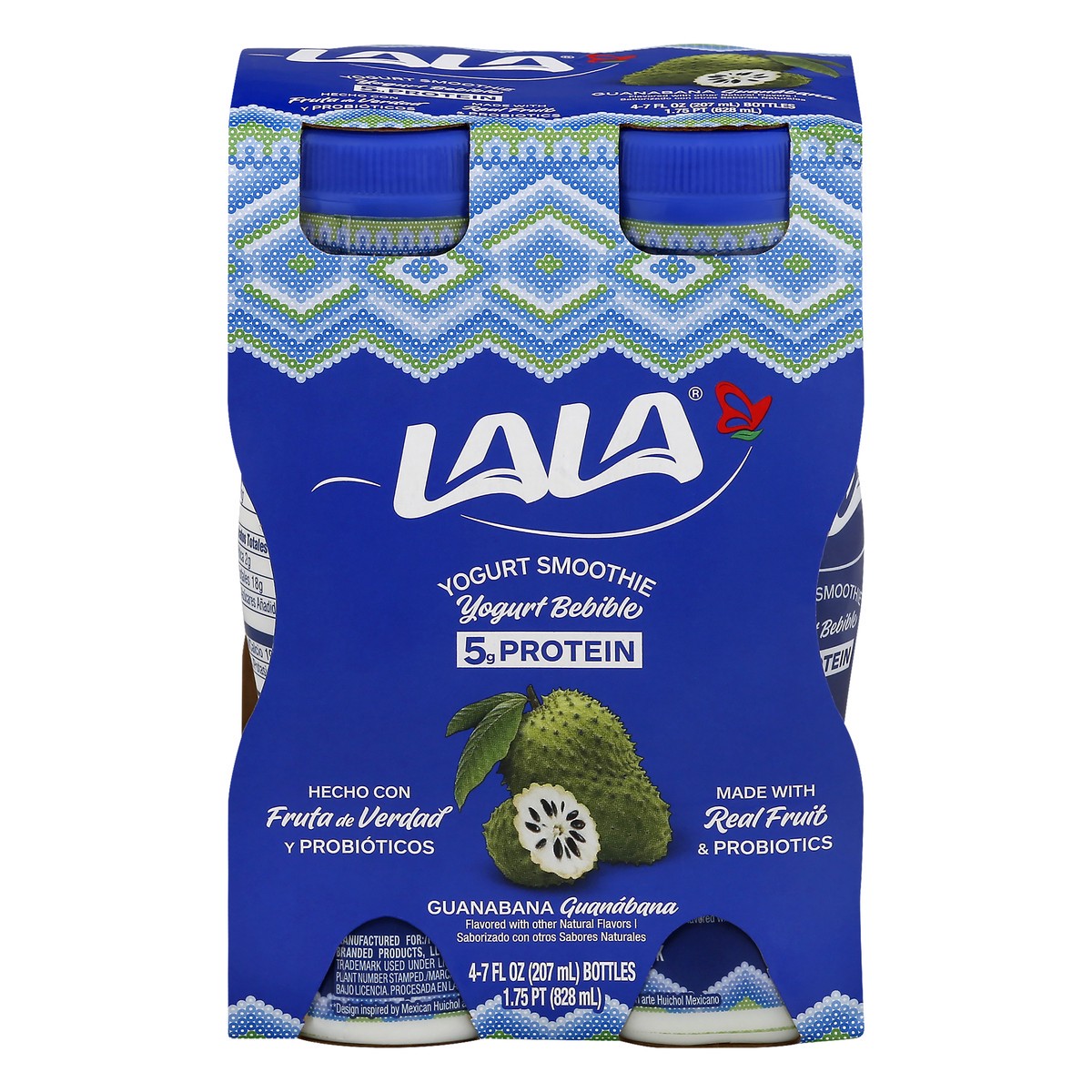 slide 1 of 9, LALA Guanabana Yogurt Smoothie 4 ea, 4 ct; 7 fl oz