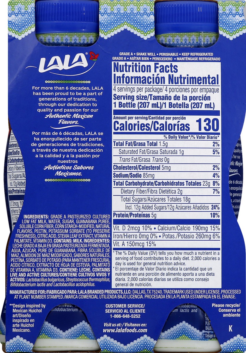 slide 5 of 9, LALA Guanabana Yogurt Smoothie 4 ea, 4 ct; 7 fl oz