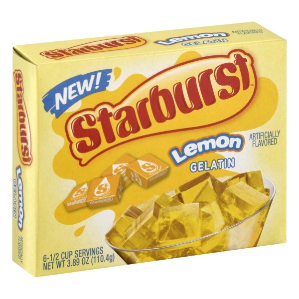 slide 1 of 1, Starburst Lemon Gelatin 3.89 oz, 3.89 oz