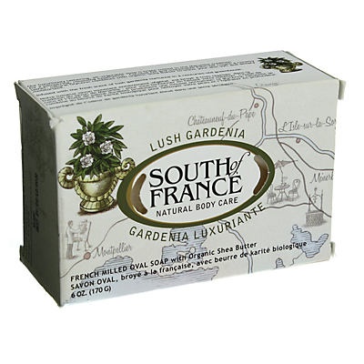 slide 1 of 2, South of France Lush Gardenia Bar Soap, 6 oz