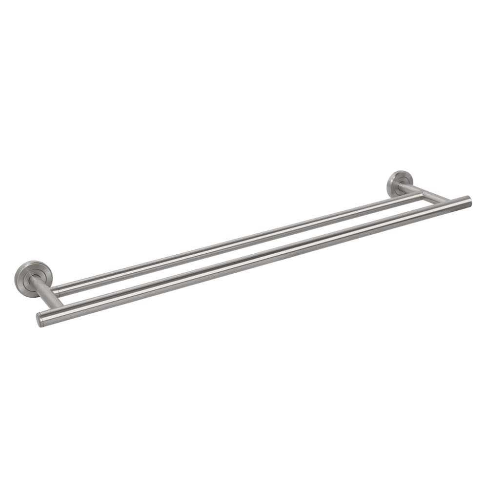 slide 1 of 2, Gatco Latitude 2 24-in Satin Nickel Wall Mount Double Towel Bar, 1 ct