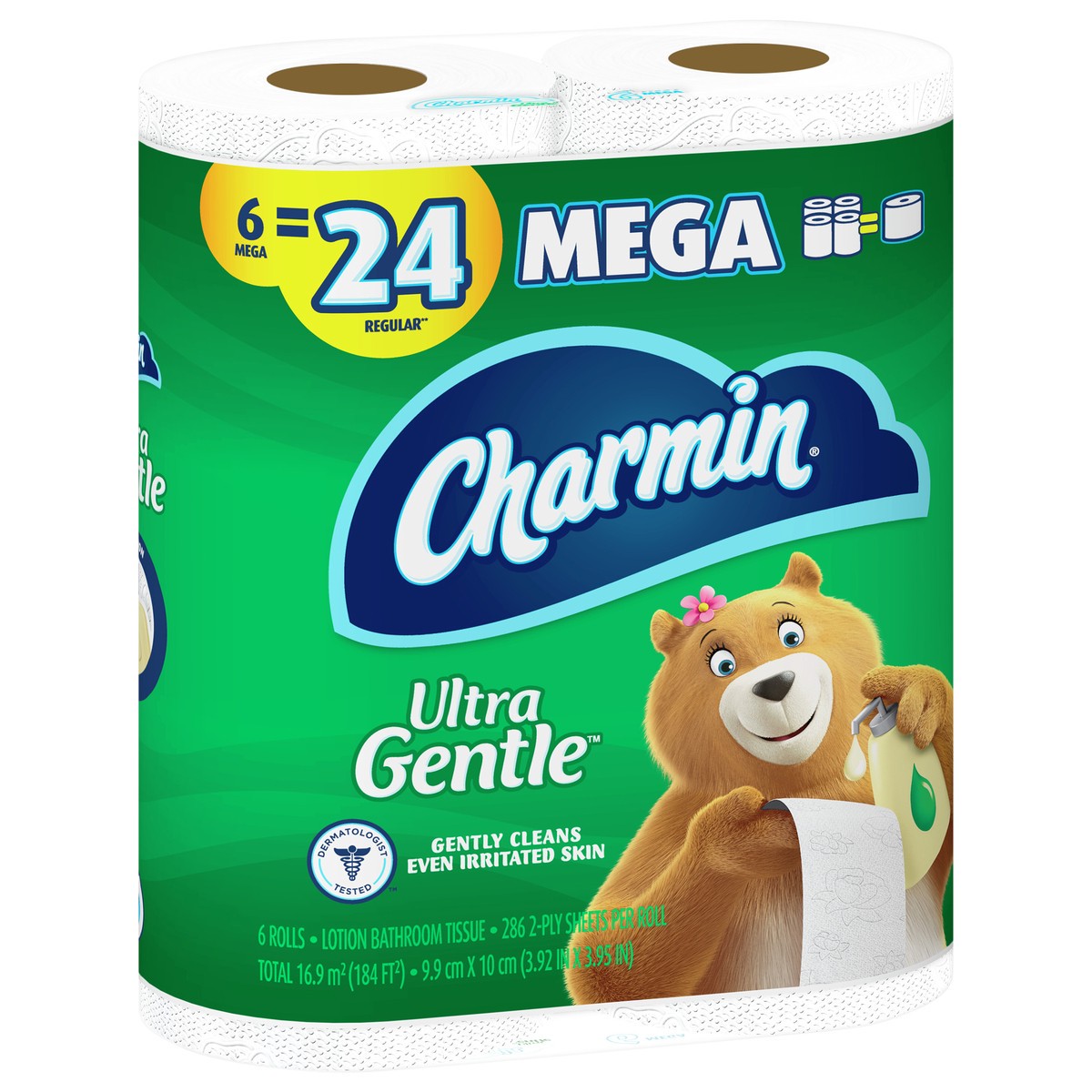 slide 5 of 5, Charmin Ultra Gentle Toilet Paper, 6 Mega Rolls, 286 Sheets Per Roll, 6 ct