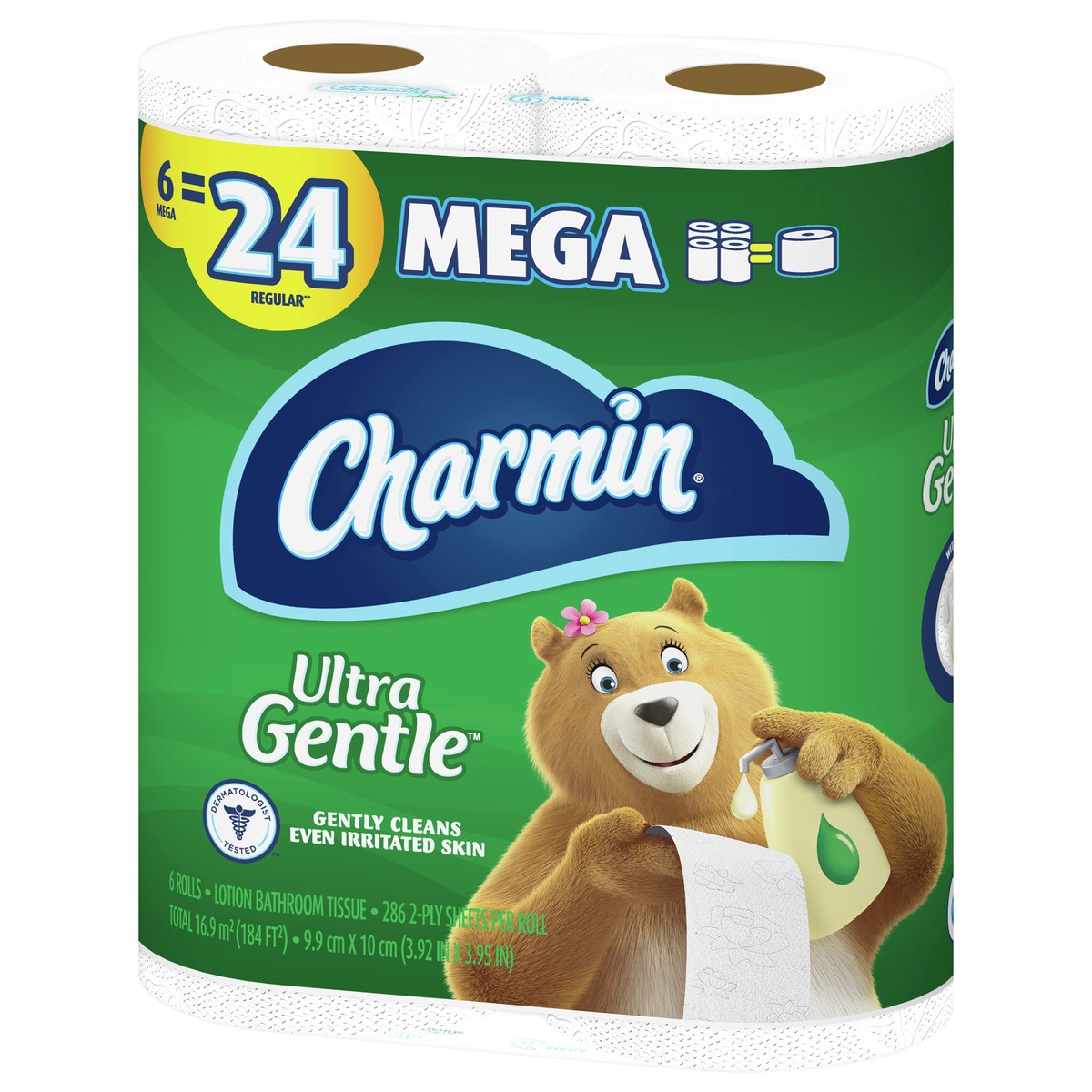 slide 4 of 5, Charmin Ultra Gentle Toilet Paper, 6 Mega Rolls, 286 Sheets Per Roll, 6 ct