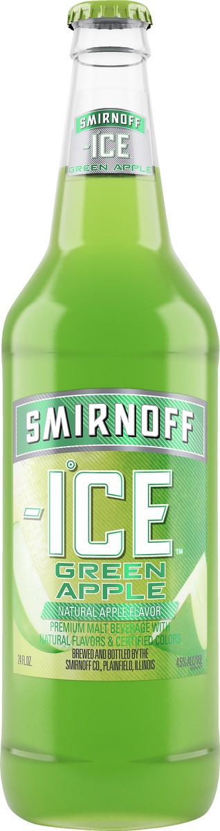 slide 3 of 3, Smirnoff Ice Green Apple Beer 24 oz, 24 oz