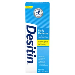 Desitin Daily Defense Baby Diaper Rash Cream with Zinc Oxide, 4.8 oz