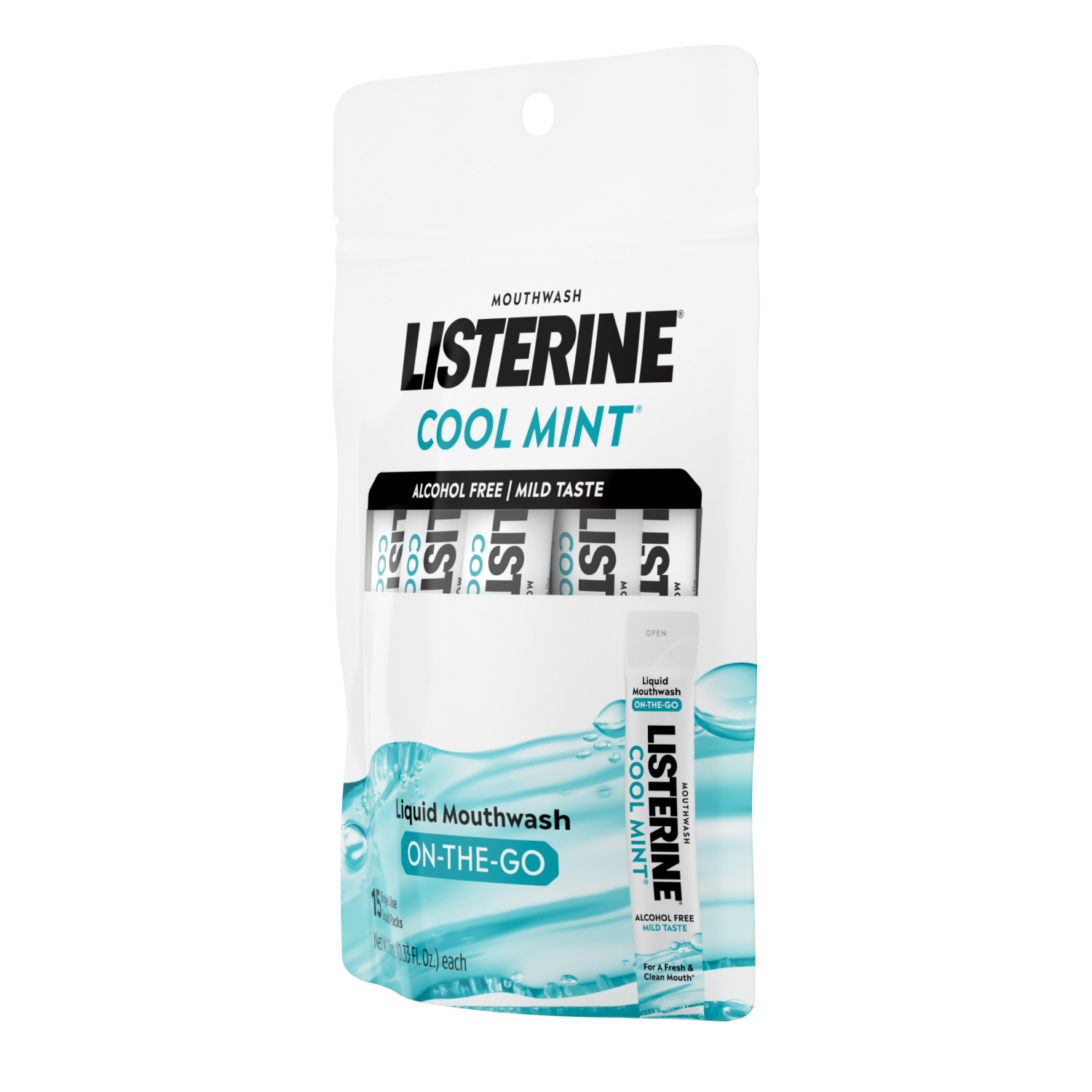 slide 2 of 8, Listerine Cool Mint Zero Sachets 15ct, 15 ct