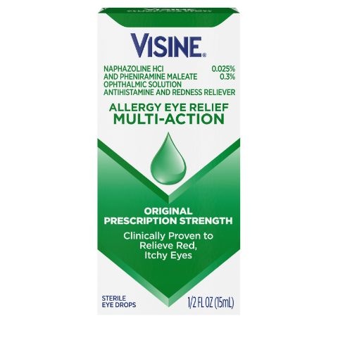 slide 1 of 1, Visine Allergy Relief Eye Drops, 0.5 oz