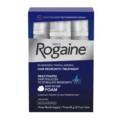 Rogaine Men's Rogaine 5% Minoxidil Topical Foam, Three Month Supply