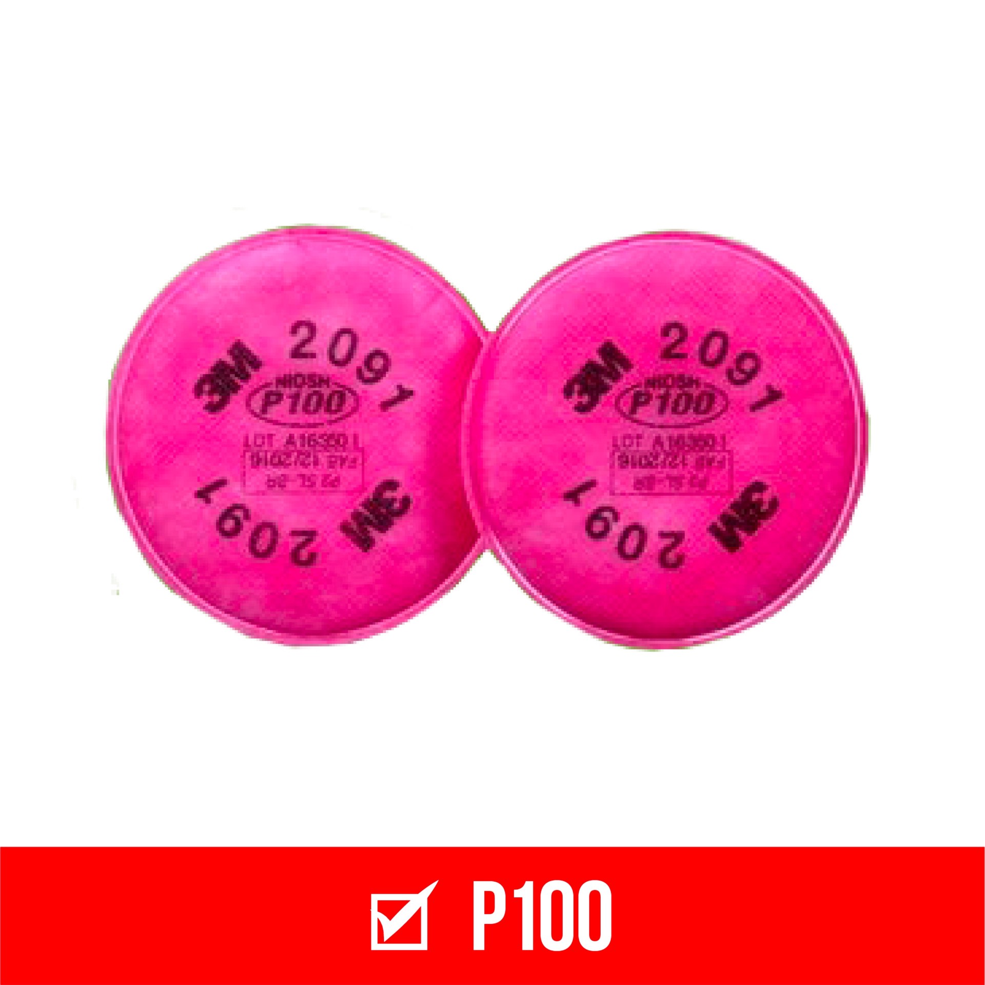 slide 3 of 6, 3M 2 -Pack Pink Disposable P100 Sanding Cartridge/Filter, 1 ct