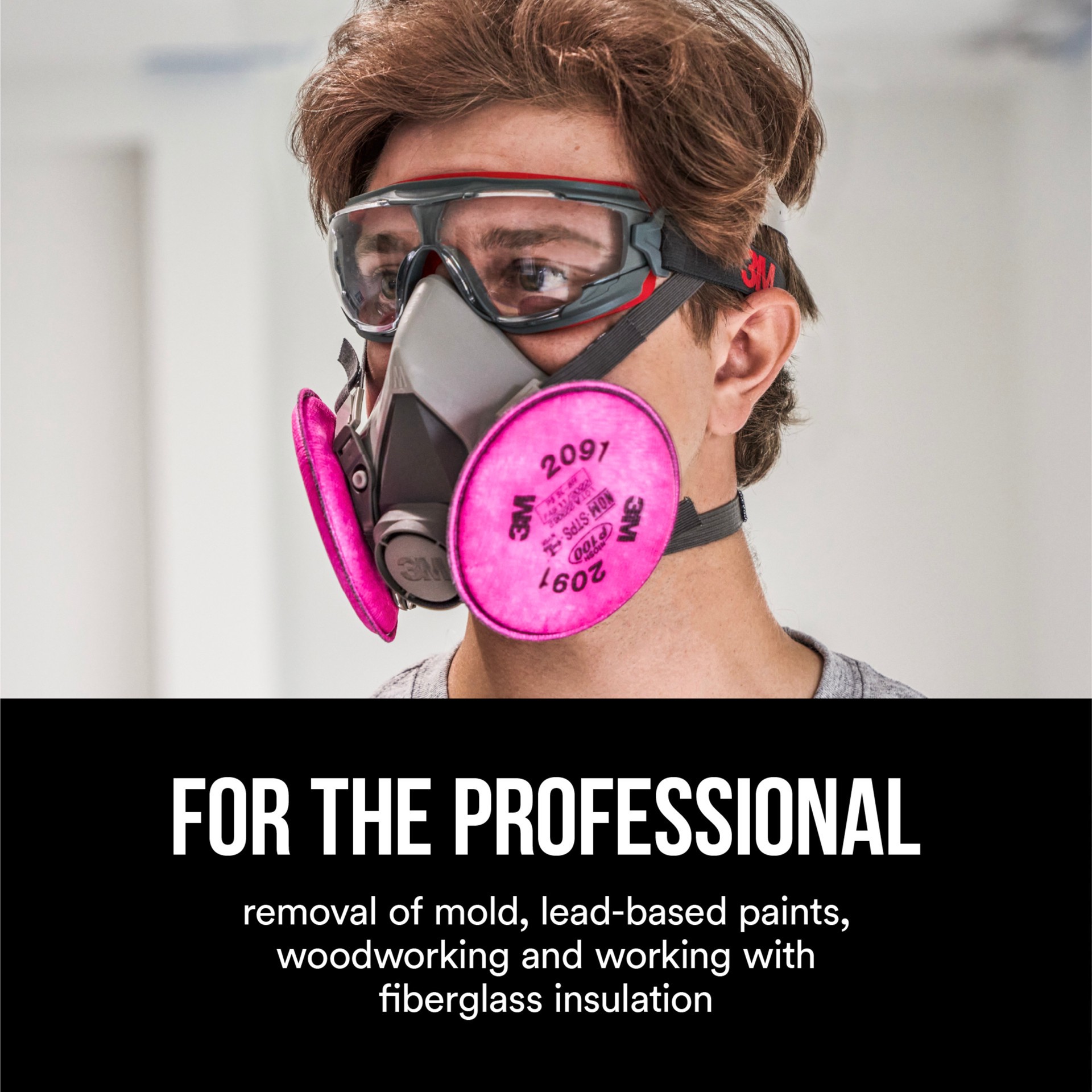 slide 6 of 6, 3M 2 -Pack Pink Disposable P100 Sanding Cartridge/Filter, 1 ct