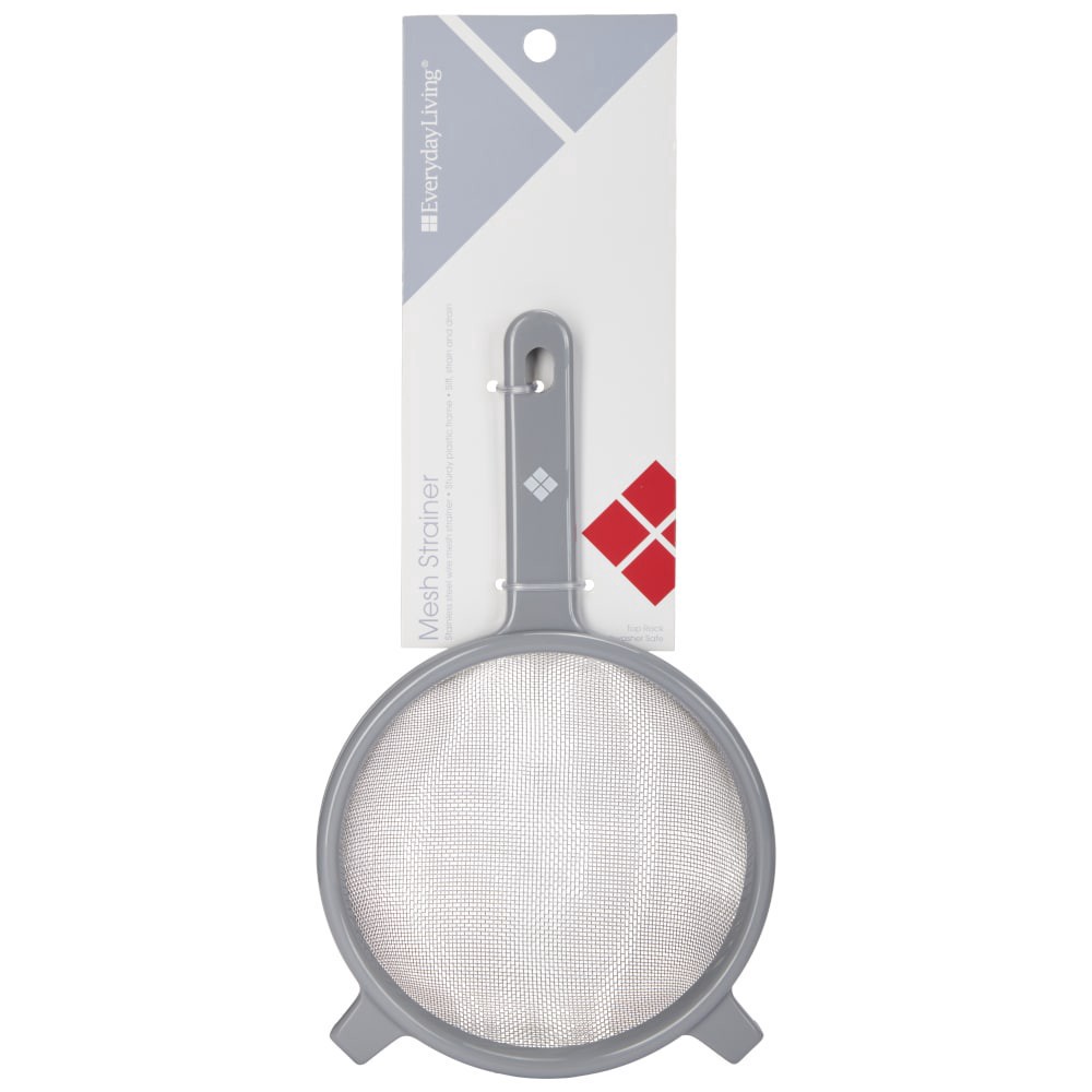 slide 2 of 4, Everyday Living 8in Mesh Stainless Steel Strainer, 8 in
