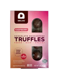 Delve Milk Chocolate Raspberry Mascarpone Truffle 8 Count - 3.25 OZ
