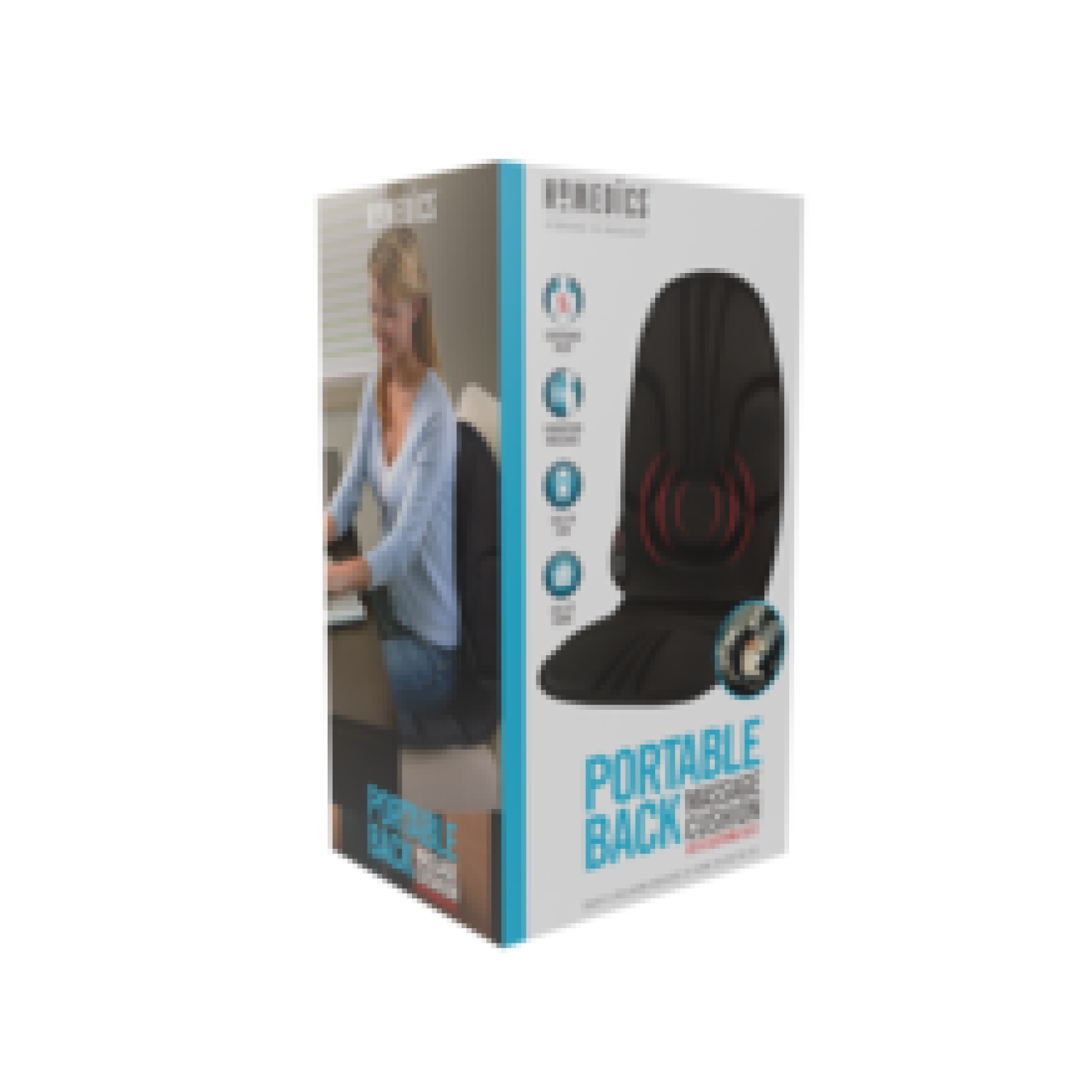 slide 3 of 5, Homedics® Portable Back Massage Cushion, 1 ct