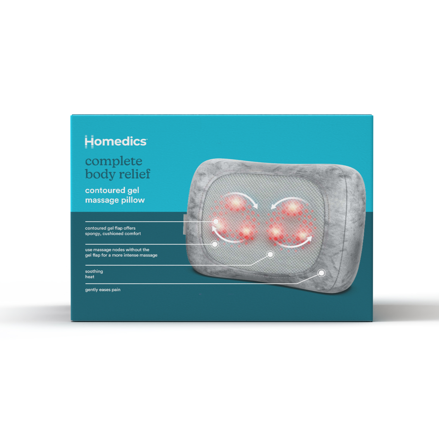 slide 2 of 2, Homedics® Contoured Gel Massage Pillow, 1 ct