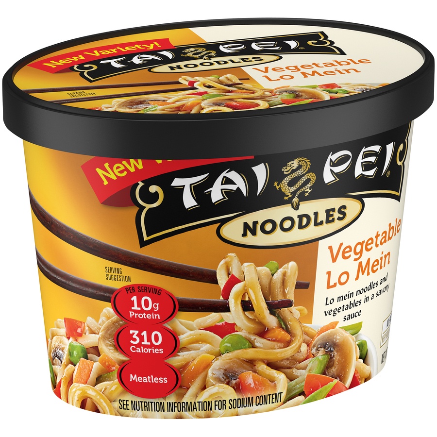 slide 2 of 8, Tai Pei Vegetable Lo Mein Noodles, 10 oz