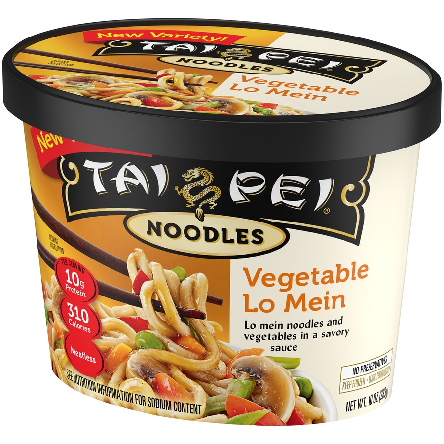 slide 4 of 8, Tai Pei Vegetable Lo Mein Noodles, 10 oz