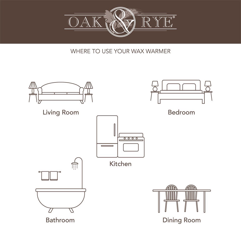 slide 5 of 5, Oak & Rye Spotted Owl Mini Wax Warmer - Brown/White, 1 ct