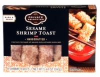 slide 1 of 1, Private Selection Handcrafted Sesame Shrimp Toast, 5.64 oz