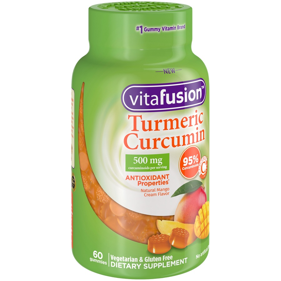 slide 2 of 4, vitafusion Mango Cream Turmeric Curcumin Adult Gummies, 60 ct