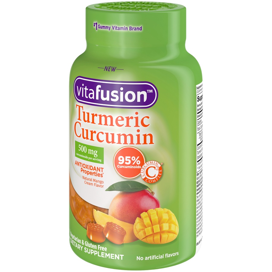 slide 3 of 4, vitafusion Mango Cream Turmeric Curcumin Adult Gummies, 60 ct