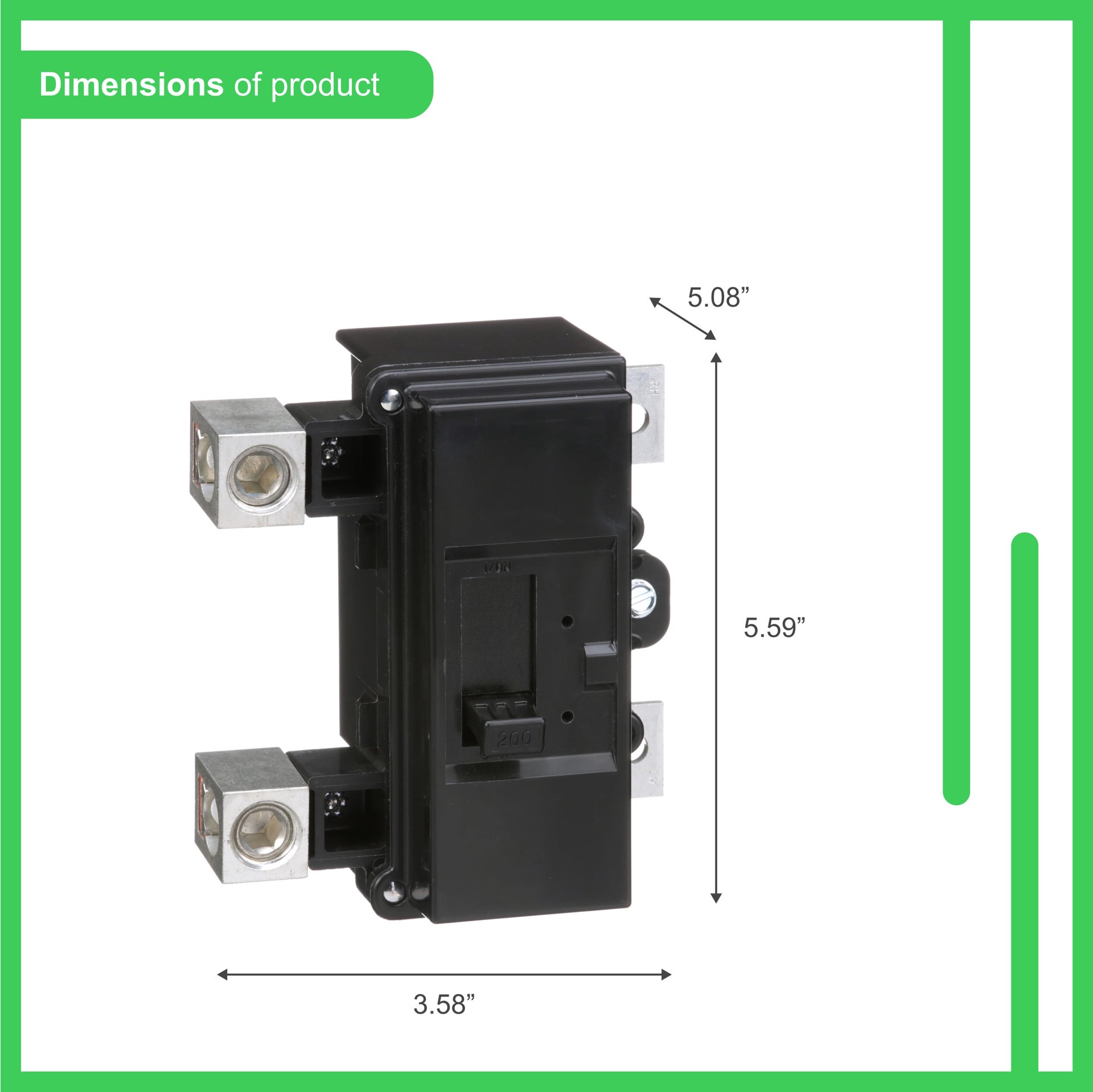 slide 2 of 2, Square D QO 200-amp 2 -Pole Main Circuit Breaker, 1 ct