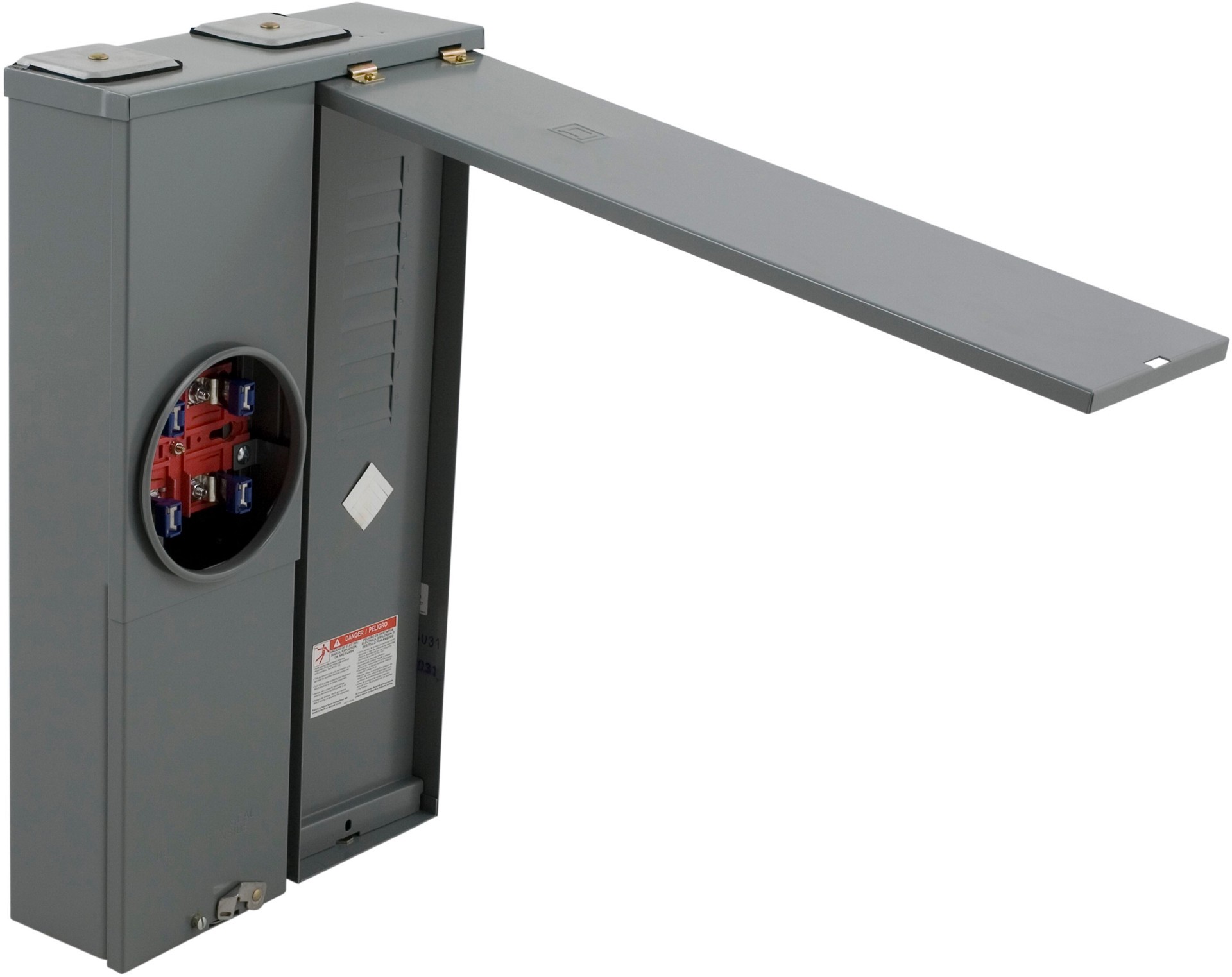 slide 5 of 6, Square D 125-Amp 8-Spaces 8-Circuit Outdoor Main Breaker Meter Combo Load Center, 1 ct