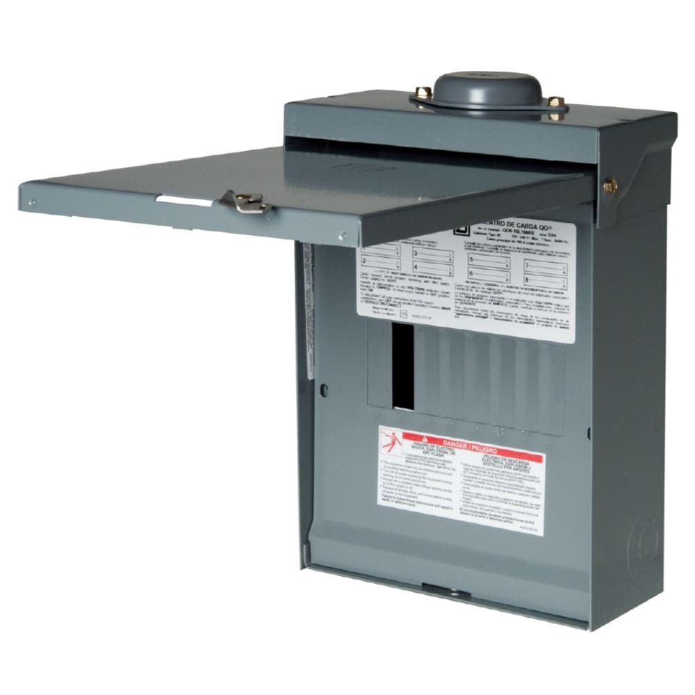 slide 1 of 5, Square D 100 -Amp 8 -Spaces 16 -Circuit Outdoor Main lug Load Center, 1 ct
