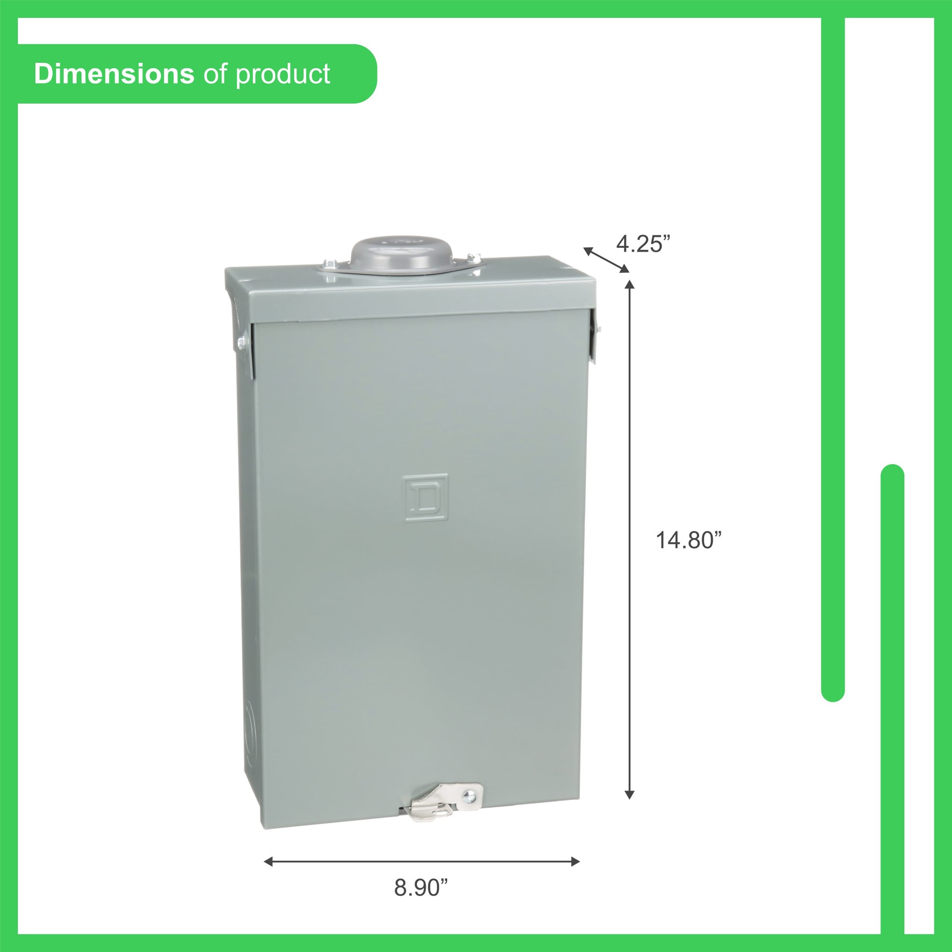 slide 2 of 6, Square D Homeline 125 -Amp 4 -Spaces 8 -Circuit Outdoor Convertible Main Lug Plug-On Neutral Load Center, 1 ct