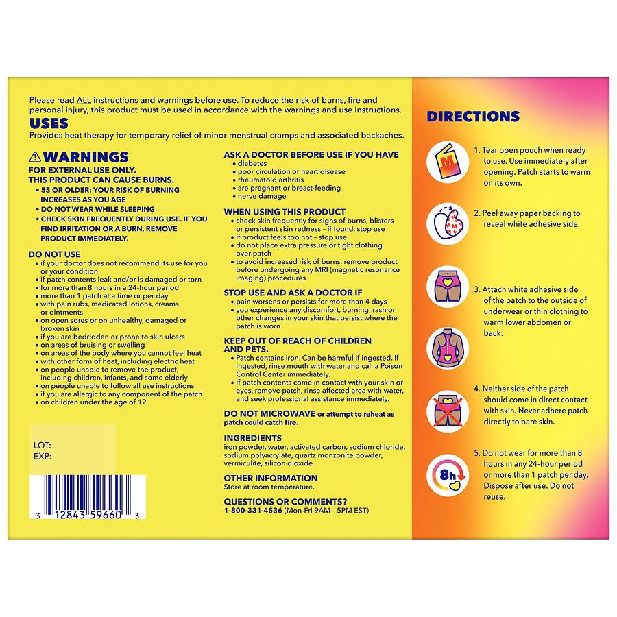 slide 4 of 5, Midol Menstrual Patches, 3 ct