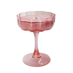 Nature's Mark Stem Glass Candle - Pink