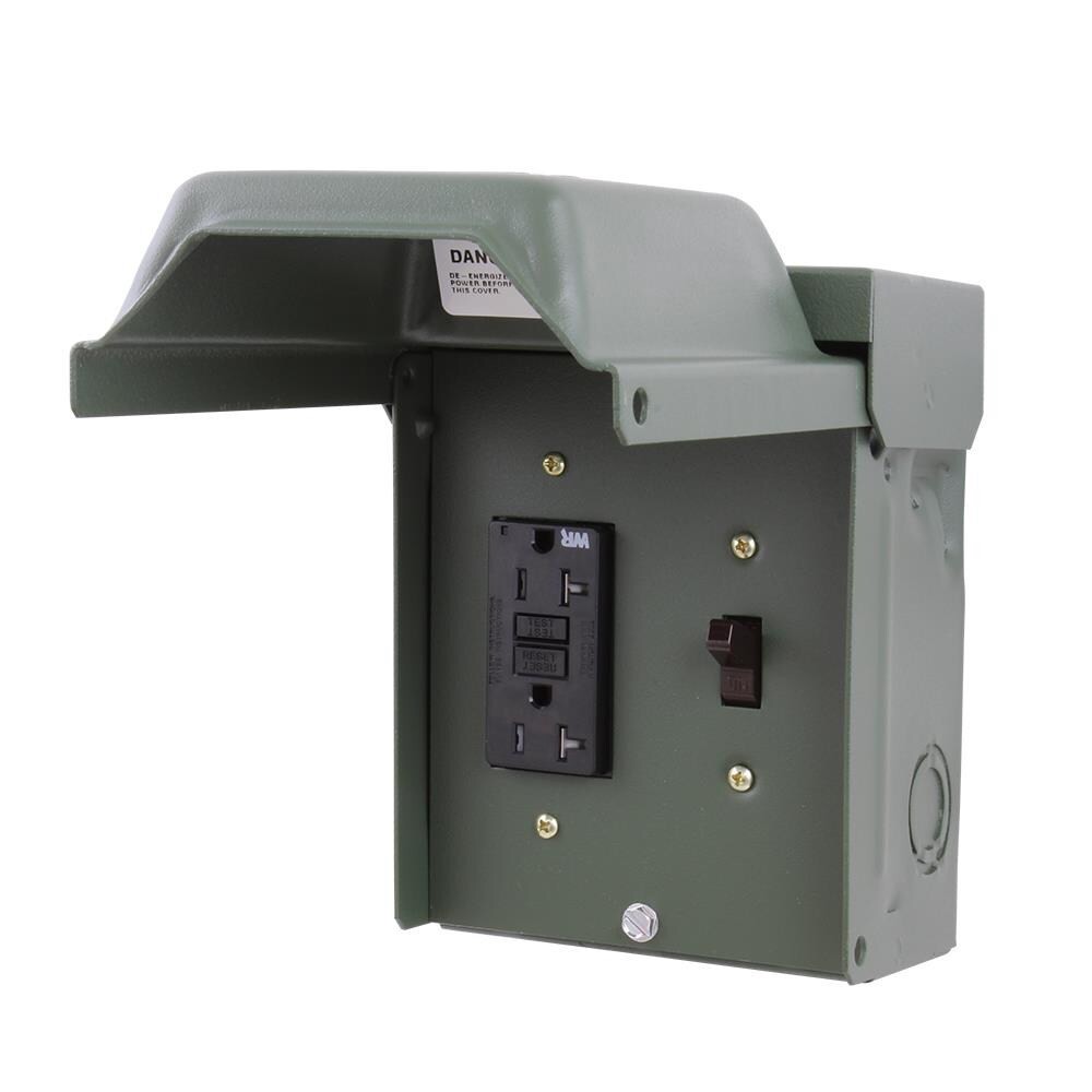 slide 5 of 6, GE 20 Amp Single phase (124V/240V) Non-fusible Outdoor Light-duty Enclosed molded case switch Disconnect, 1 ct