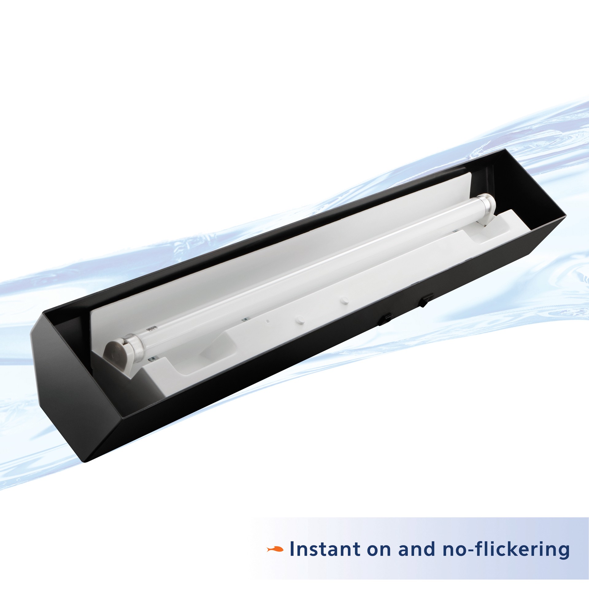 slide 2 of 4, Aqueon T8 Fluorescent Strip Lights Black 30 Inches, 30 in