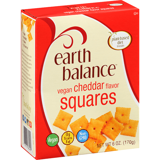 slide 11 of 11, Earth Balance Vegan Cheddar Flavor Squares, 6 oz., 6 oz