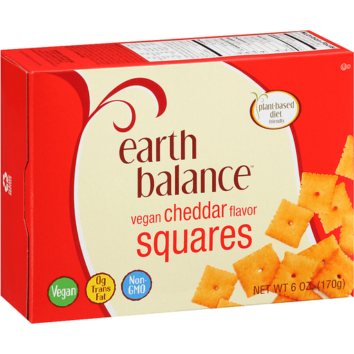 slide 3 of 11, Earth Balance Vegan Cheddar Flavor Squares, 6 oz., 6 oz