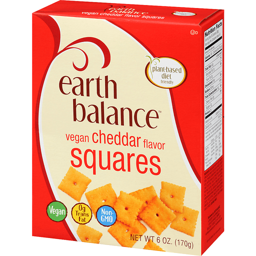 slide 6 of 11, Earth Balance Vegan Cheddar Flavor Squares, 6 oz., 6 oz