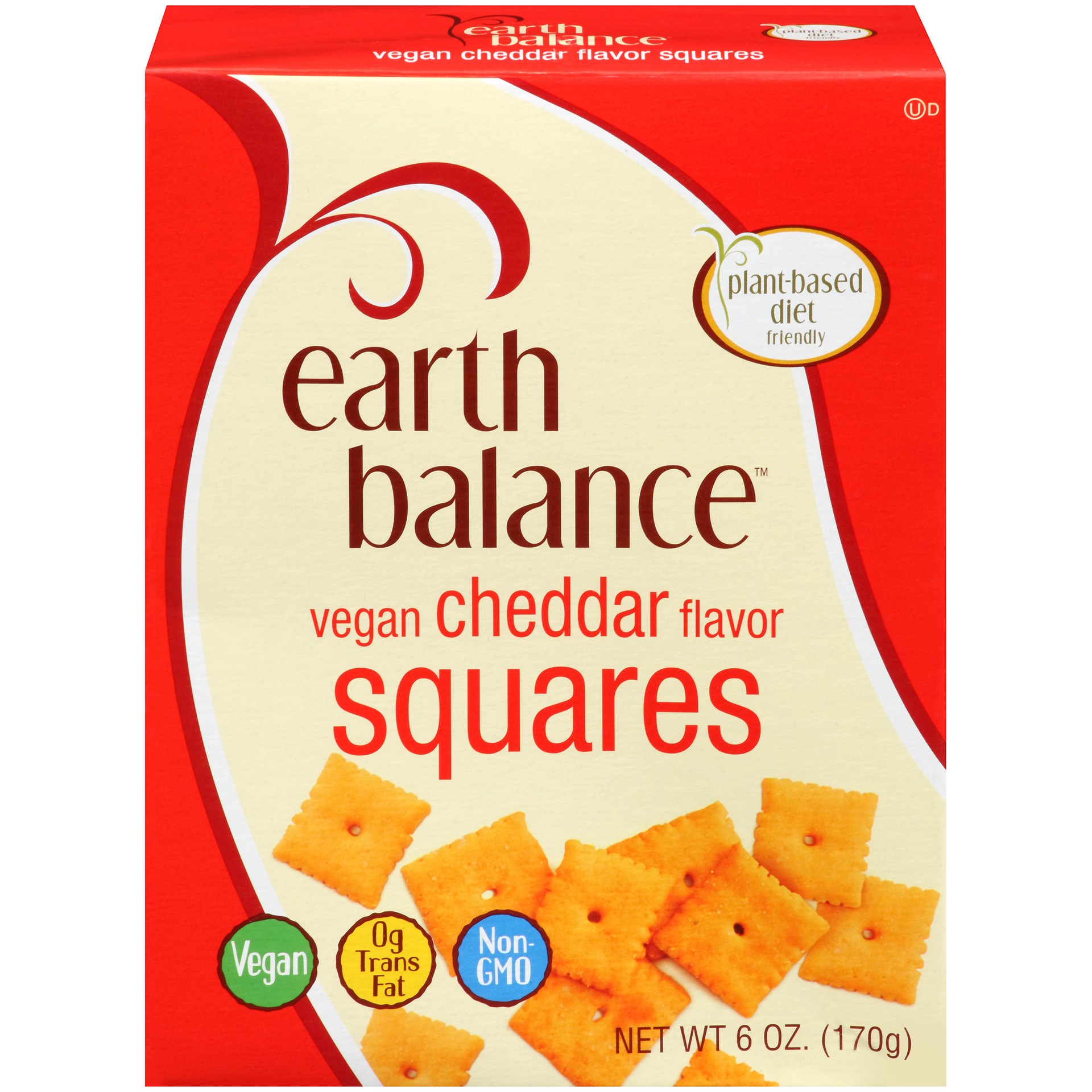 slide 1 of 11, Earth Balance Vegan Cheddar Flavor Squares, 6 oz., 6 oz