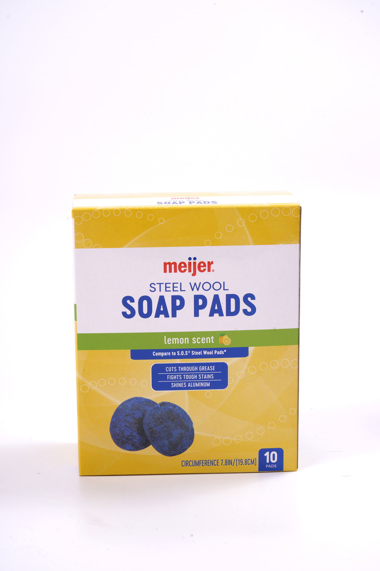 slide 1 of 4, Meijer Steel Wool Soap Pads Lemon, 10 Ct, 10 ct