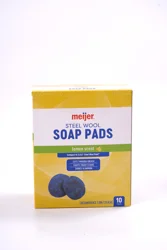 Meijer Steel Wool Soap Pads Lemon, 10 Ct