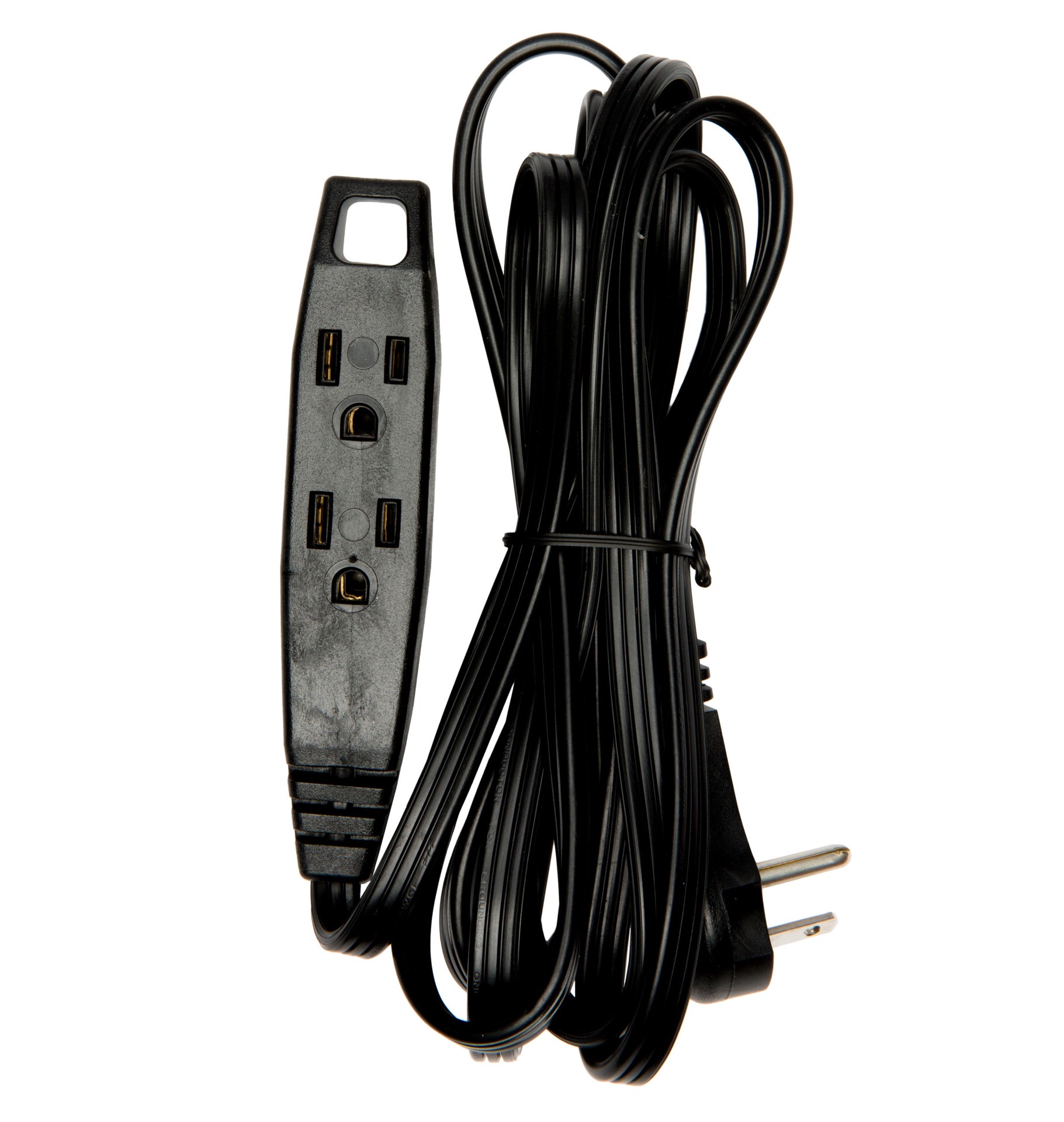 slide 2 of 3, Utilitech 8-ft 16 / 3 Light Duty 3 Prong Black Indoor Extension Power Cord, 1 ct