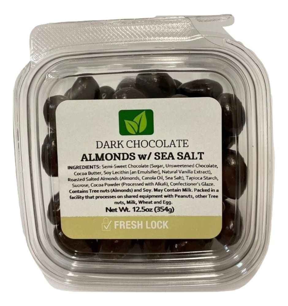 slide 1 of 1, Torn & Glasser Torn Glasser Dark Chocolate Almonds With Sea Salt, 12.5 oz