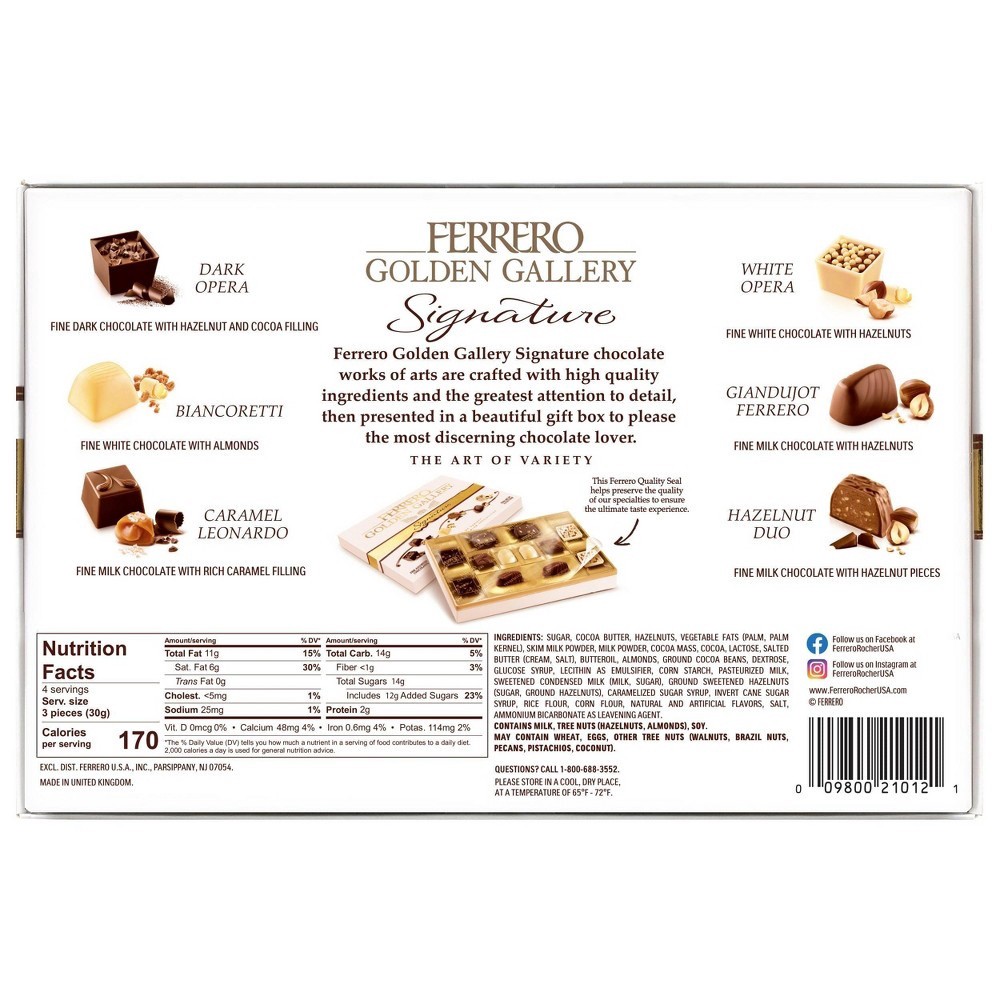 slide 2 of 9, Ferrero Fine Assorted Chocolates 6 ea, 12 pc