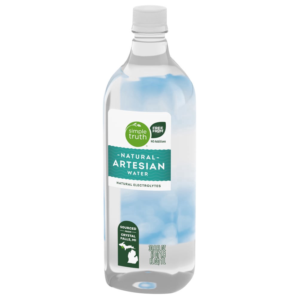 slide 3 of 5, Simple Truth Artesian Water - 1 liter, 1 liter
