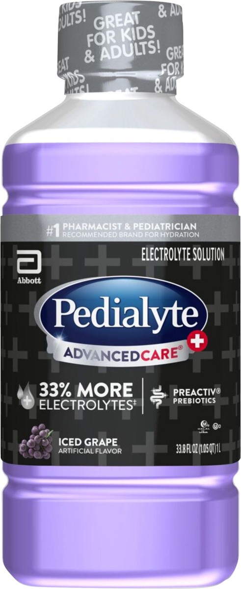 slide 4 of 4, Pedialyte AdvancedCare Plus Ice Grape Electrolyte Solution 33.8 fl oz, 33.8 fl oz