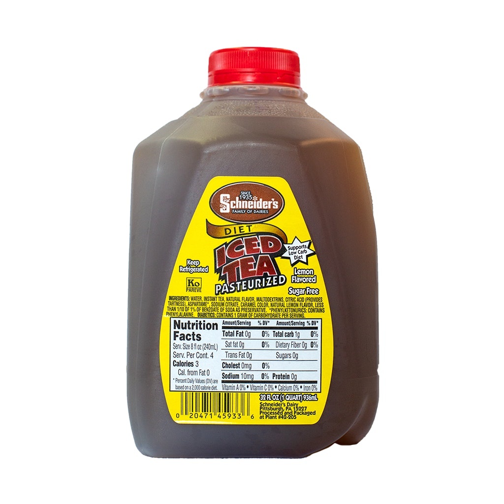 slide 1 of 1, SCHNEIDER VALLY DAIRY Diet Tea Quart - 32 oz, 32 oz