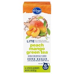 Kroger® Zero Sugar Peach Mango Green Tea Pitcher Packs