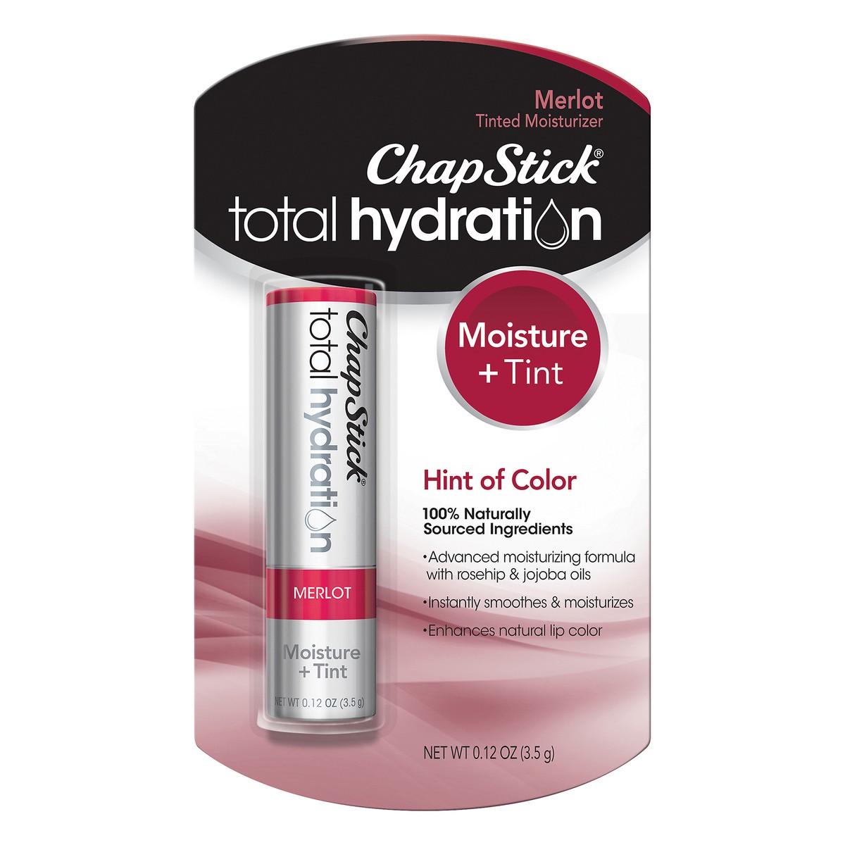 slide 7 of 10, ChapStick Total Hydration Merlot Moisture + Tint 0.12 oz, 0.12 oz